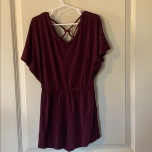 Super Soft Burgundy Kids Romper